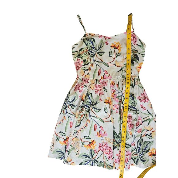 Floral Spaghetti Strap Summer Dress With Elastic Waist - Picture 5 of 5